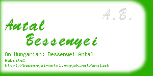 antal bessenyei business card